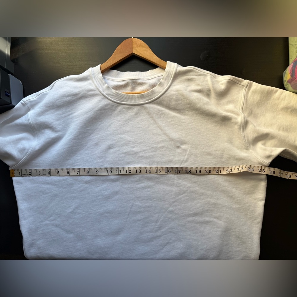 Lululemon Athletica White Perfectly Oversized Crewneck Sweatshirt size XL EUC - Picture 5 of 6